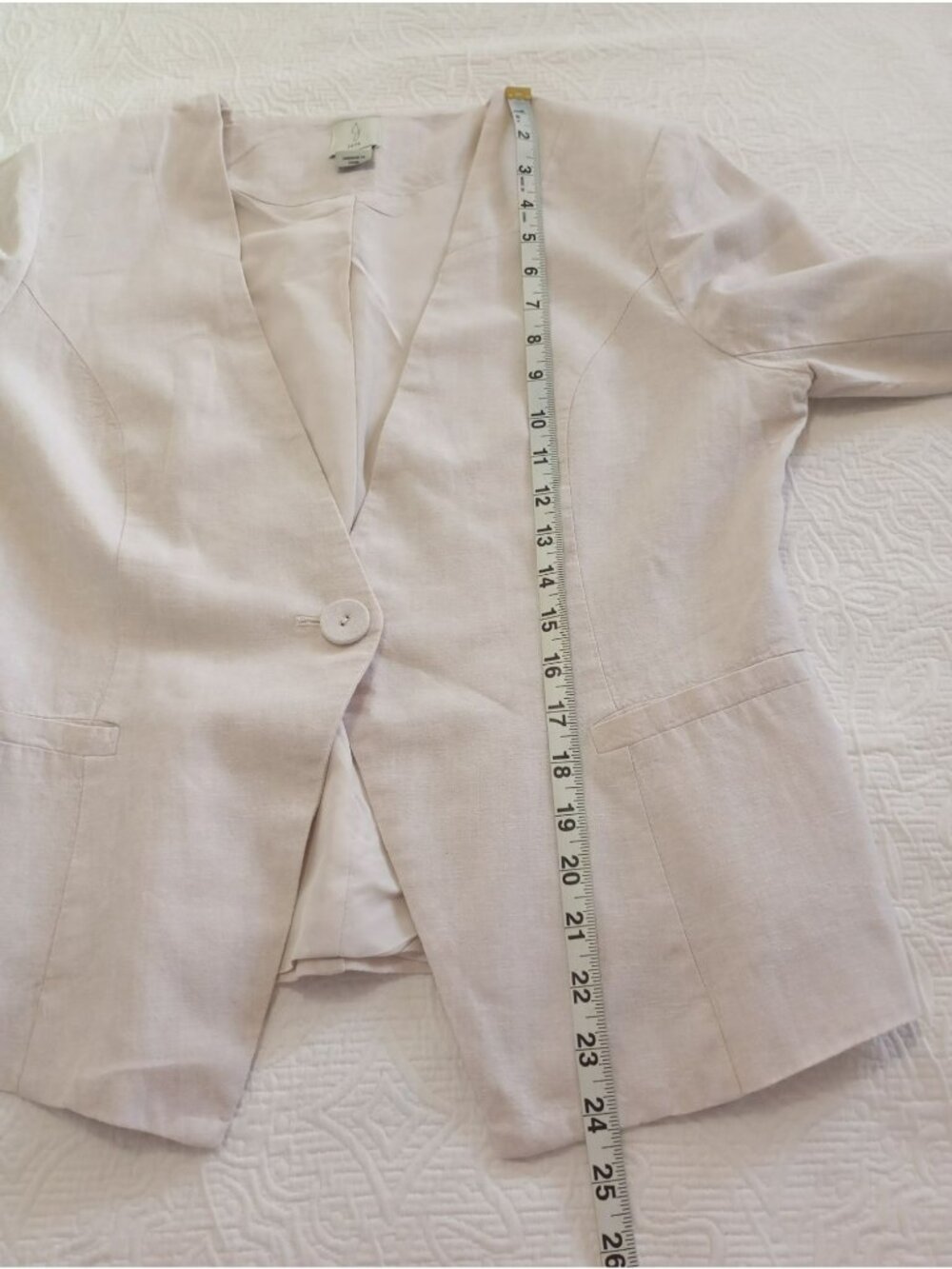 Joie Beige Linen Blend Single-Button Blazer Jacket Womens Size M - Picture 10 of 11